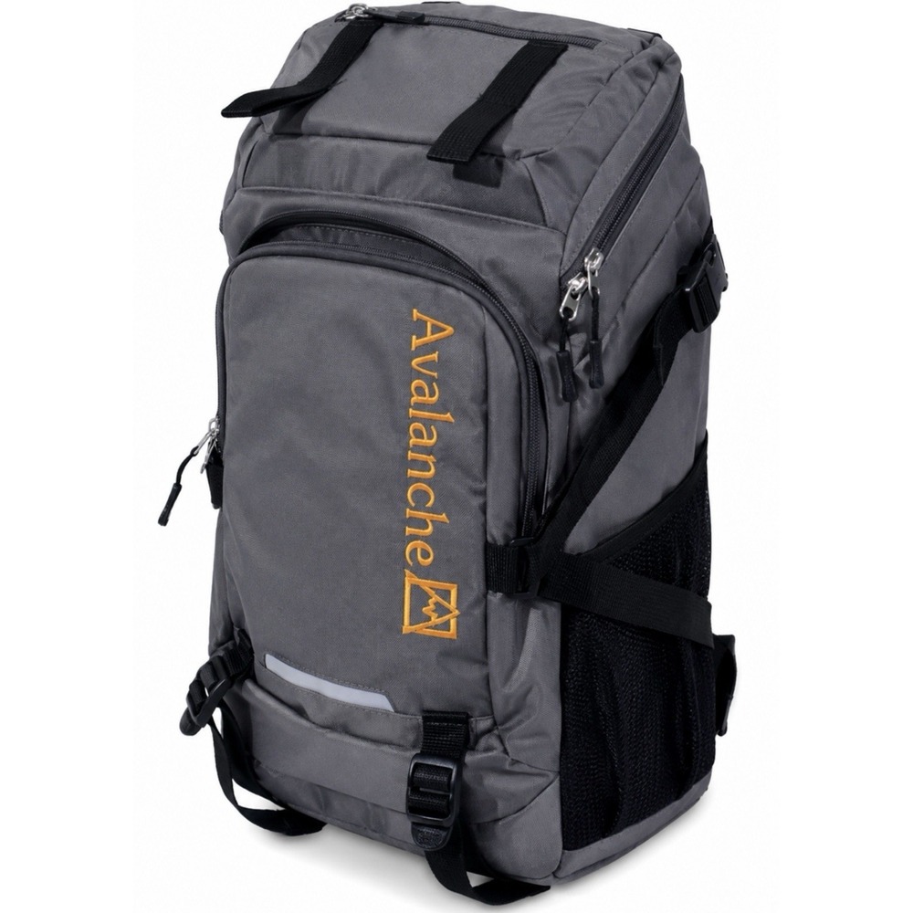 Avalanche Lifestyle Backpack Daypack Gray Black Multi compartment Back To School